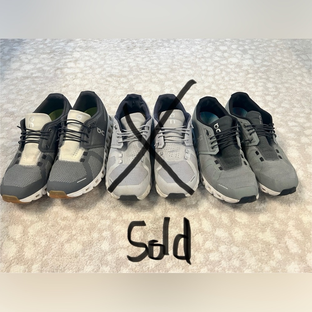 On Running Men's Athletic Shoes - each pair is size 9.5 and each pair is $25.